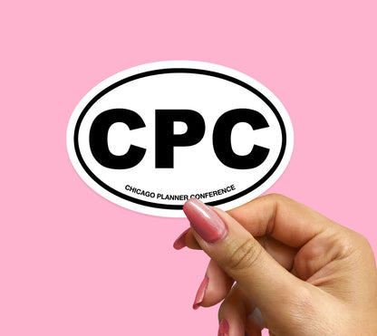 CPC Letters Oval Vinyl Sticker